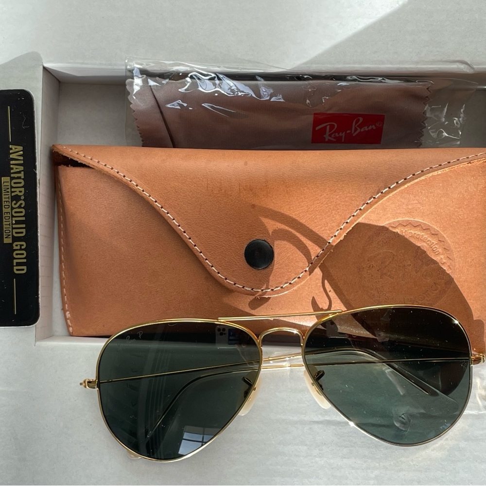 Ray Ban Aviator Sunglasses 18K Solid Gold (RB3025K 160/N5 58 40 3P) 41/1200 PCS